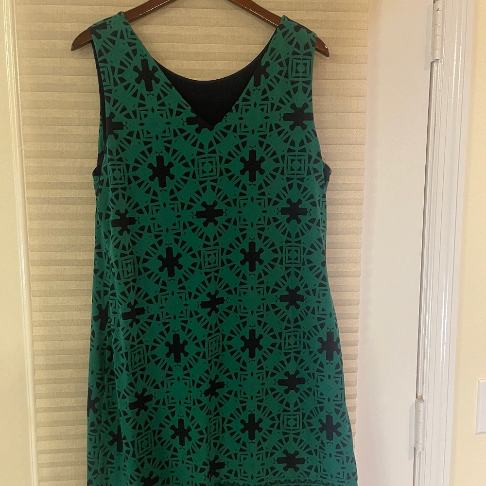 Green & Navy sheath dress